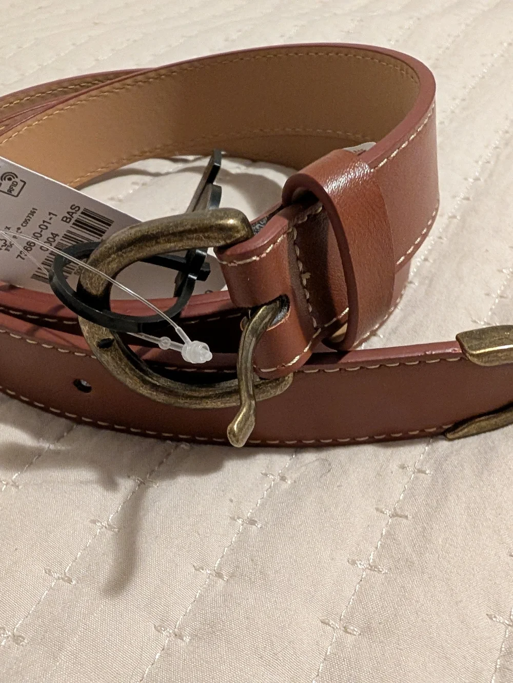 Old Navy Mauve Brown Women's Slim Leather Belt